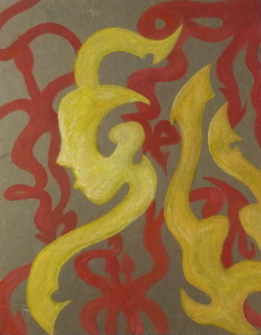 Malerei mit dem Titel "Renderers" von Ariel Velez, Original-Kunstwerk, Pastell