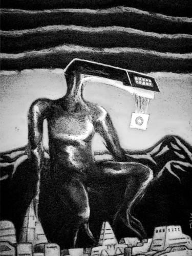 Digital Arts με τίτλο "Security sketch ver…" από Ariel Velez, Αυθεντικά έργα τέχνης, 2D ψηφιακή εργασία