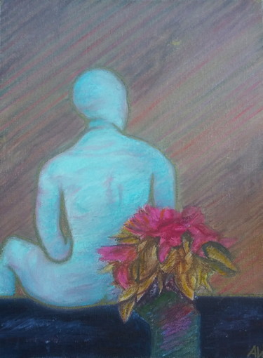 Картина под названием "who is that?" - Ariel Velez, Подлинное произведение искусства, Масло