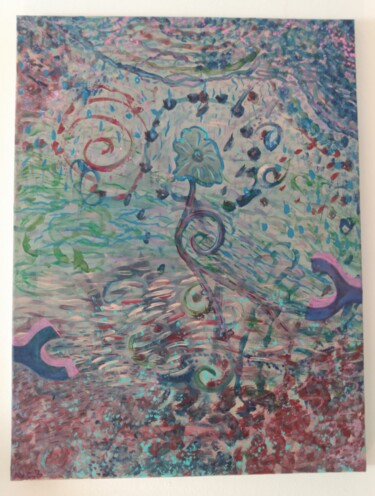 Peinture intitulée "in the water" par Ariel Velez, Œuvre d'art originale, Acrylique
