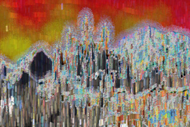 Digital Arts με τίτλο "crystalizing mounta…" από Ariel Velez, Αυθεντικά έργα τέχνης, 2D ψηφιακή εργασία