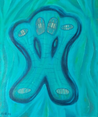 Картина под названием "unearthing" - Ariel Velez, Подлинное произведение искусства, Масло