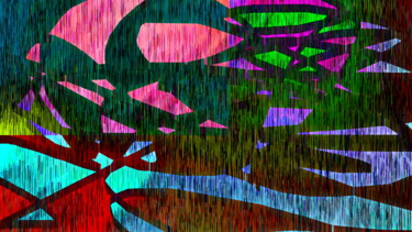 Arte digital titulada "stained glass broken" por Ariel Velez, Obra de arte original, Trabajo Digital 2D