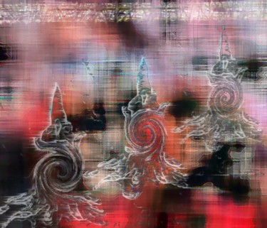 Digitale Kunst mit dem Titel "cyclone candles" von Ariel Velez, Original-Kunstwerk