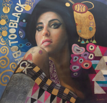 Painting titled "Homenaje a Amy Wine…" by Danco, Original Artwork, Oil