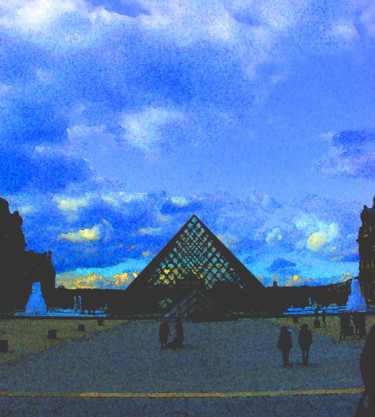 Photographie intitulée "pyramide du louvre" par Mchris, Œuvre d'art originale, Photographie numérique