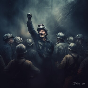 Digital Arts titled "Working Class" by Ddking, Original Artwork, AI generated image