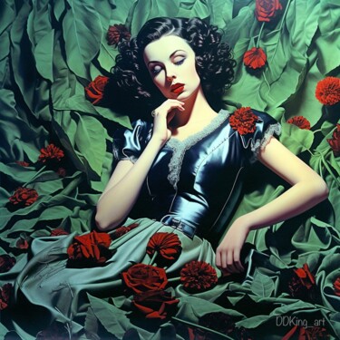 Digitale Kunst getiteld "The Wild Rose" door Ddking, Origineel Kunstwerk, Digitale afdruk