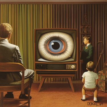 Digitale Kunst mit dem Titel "Evil Eye" von Ddking, Original-Kunstwerk, Digitaldruck
