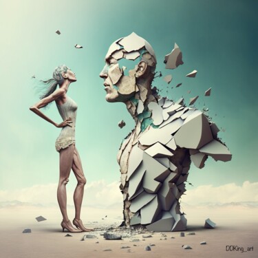 Arts numériques intitulée "Breaking Me" par Ddking, Œuvre d'art originale, Image générée par l'IA