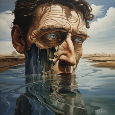 Digitale Kunst getiteld "Cry Me A River II" door Ddking, Origineel Kunstwerk, Digitale afdruk