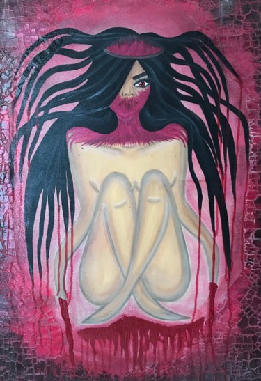 Peinture intitulée "Argen kadın tablo" par Didem Yüksel, Œuvre d'art originale, Acrylique