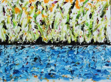 Peinture intitulée "Algues au printemps…" par Dec, Œuvre d'art originale, Huile