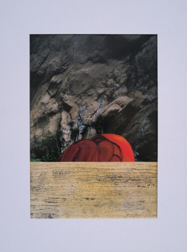 Collages intitolato "Petit paysage 03/24…" da Dé Chapelet, Opera d'arte originale, Collages