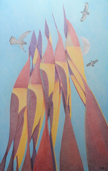 se bruler les ailles Drawing titled "se bruler les ailles" by Andre Rollet, Original Art, Pencil