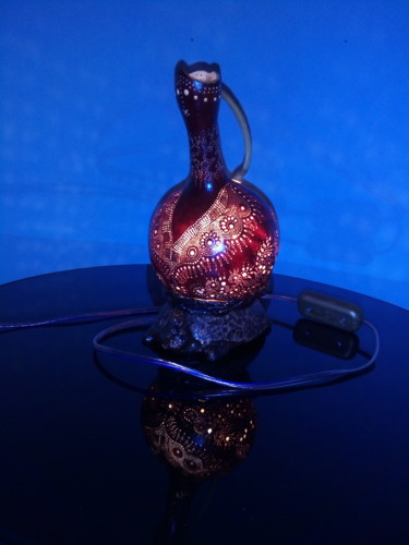 Ремесла под названием "Дизайнерская лампа-…" - Julia Grass, Подлинное произведение искусства