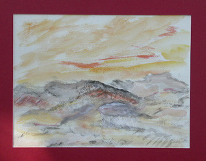 Painting titled "Ventoux" by Martine Brenot, Original Artwork