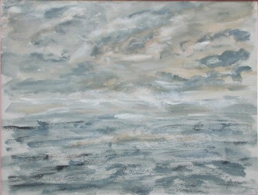 Painting titled "Marine" by Martine Brenot, Original Artwork