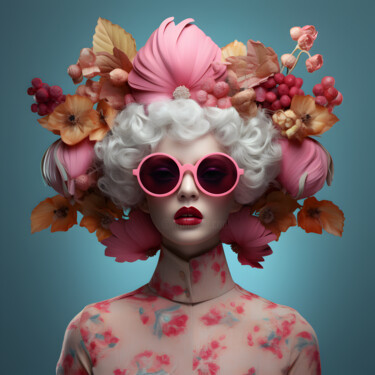 Arts numériques intitulée "Blooming Beauty DG-5" par Deai Studio, Œuvre d'art originale, Image générée par l'IA
