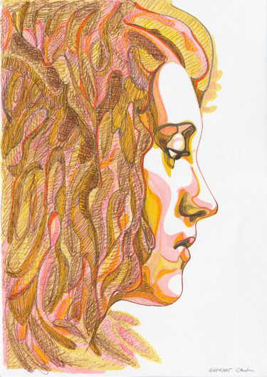 Drawing titled "Evelyne Brochu. 4 A…" by Dea Lieotto, Original Artwork, Marker