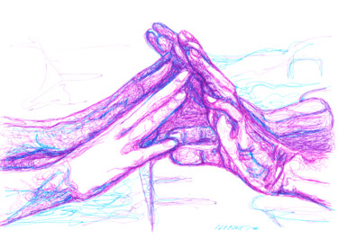 Desenho intitulada "gesture, 16 Septemb…" por Dea Lieotto, Obras de arte originais, Canetac de aerossol