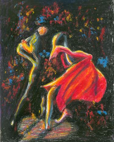 Painting titled "Dance, 27 May 2015" by Dea Lieotto, Original Artwork, Pastel