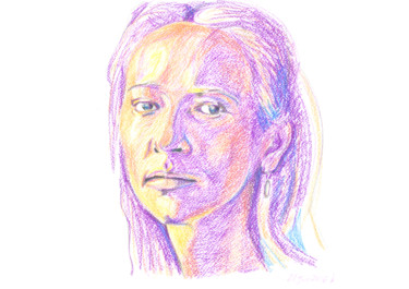 Schilderij getiteld "Cate Blanchett, 18…" door Dea Lieotto, Origineel Kunstwerk, Aquarel