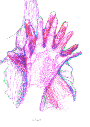 Drawing titled "Gesture, 15 Septemb…" by Dea Lieotto, Original Artwork, Ballpoint pen