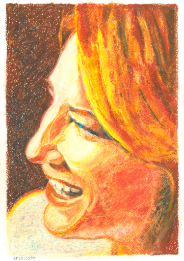 Painting titled "Cate Blanchett, 18…" by Dea Lieotto, Original Artwork, Pastel