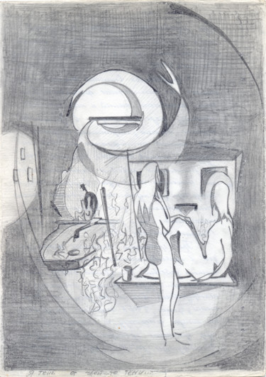 Drawing titled "I am the shadow. 19…" by Dea Lieotto, Original Artwork