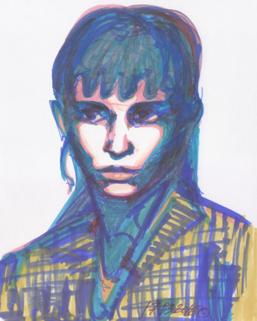 Рисунок под названием "Rooney, 17 March 20…" - Dea Lieotto, Подлинное произведение искусства, Маркер