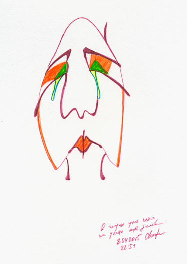 Рисунок под названием "Myself. 8 April , 2…" - Dea Lieotto, Подлинное произведение искусства, Маркер