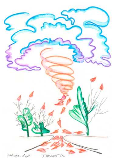 Drawing titled "The whirlwinds of a…" by Dea Lieotto, Original Artwork, Marker