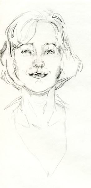Drawing titled "Zoie. 1999" by Dea Lieotto, Original Artwork, Pencil