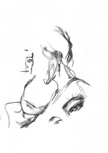 Dibujo titulada "Cate Blanchett, 3 M…" por Dea Lieotto, Obra de arte original, Bolígrafo
