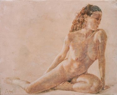 Painting titled "Desnudo 1" by Deangel, Original Artwork