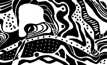 Gravures & estampes intitulée "Sea Monster" par Deanna Che Lyn, Œuvre d'art originale, Linogravures