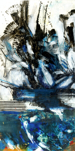""Rooted in Blue" başlıklı Tablo Deanna Che Lyn tarafından, Orijinal sanat, Akrilik