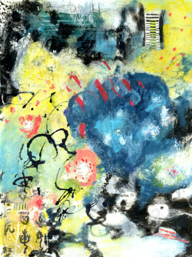 Картина под названием "Spring Clouds" - Deanna Che Lyn, Подлинное произведение искусства, Акрил