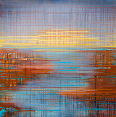 Картина под названием "Peaceful Sol" - Deb Breton, Подлинное произведение искусства, Акрил Установлен на Деревянная рама для…