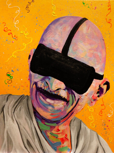 Pintura titulada "Be the Virtual Chan…" por Deb Breton, Obra de arte original, Acrílico Montado en Bastidor de camilla de ma…