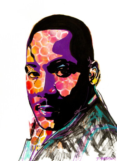 Painting titled "Martin Luther King…" by Deb Breton, Original Artwork, Acrylic