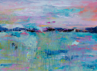 Картина под названием "Morning Meditation" - Deb Breton, Подлинное произведение искусства, Акрил Установлен на Деревянная ра…