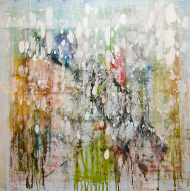 Malerei mit dem Titel "Effervescence for L…" von Deb Breton, Original-Kunstwerk, Acryl Auf Keilrahmen aus Holz montiert