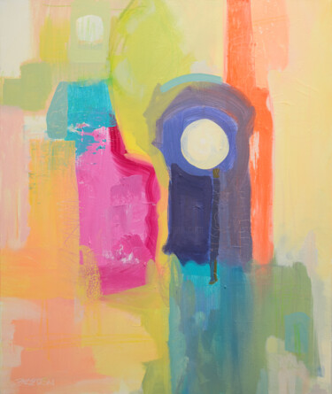 Картина под названием "You're the Key - Mo…" - Deb Breton, Подлинное произведение искусства, Акрил Установлен на Деревянная…