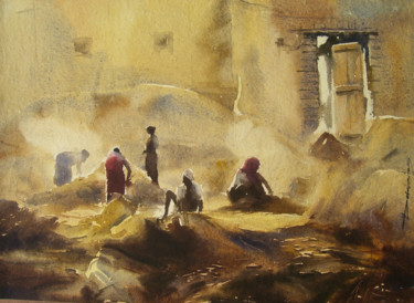 Painting titled "Good Morning" by Debabrata Sarkar, Original Artwork