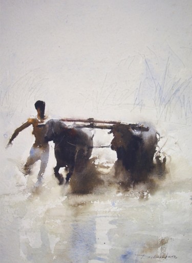 Painting titled "Speed" by Debabrata Sarkar, Original Artwork