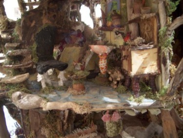Sculpture titled "The Fairy Castle Ki…" by Debbie And Mike Schramer, Original Artwork, Mixed Media