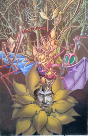 Malerei mit dem Titel "une idée" von Pierre De Béarn, Original-Kunstwerk, Pastell