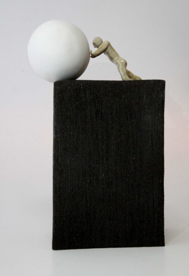 Sculpture titled "Sisyphe1" by Didier Debergue, Original Artwork, Ceramics